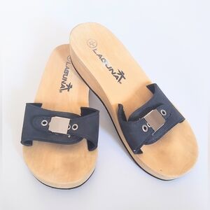 Laguna Slip-On Sandals Womens Size 5 / 6 Small Black